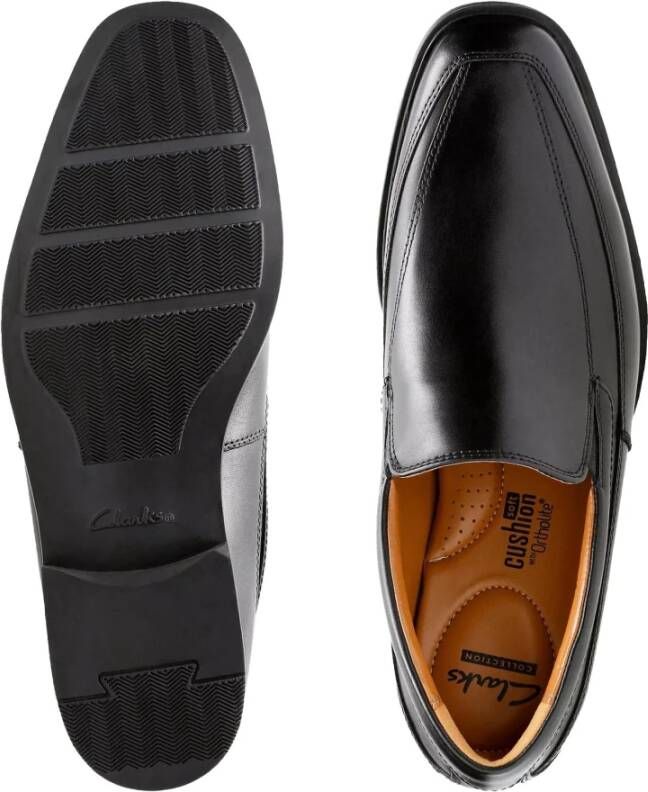 Clarks Zwarte leren loafers voor heren