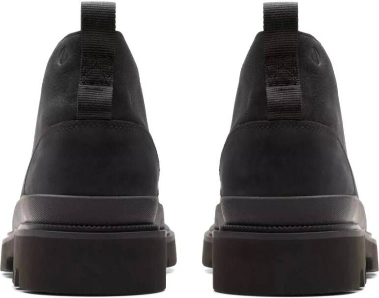 Clarks Zwarte Nubuck Enkellaars voor Mannen Black Heren