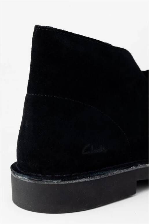 Clarks Zwarte Suède Enkellaarzen