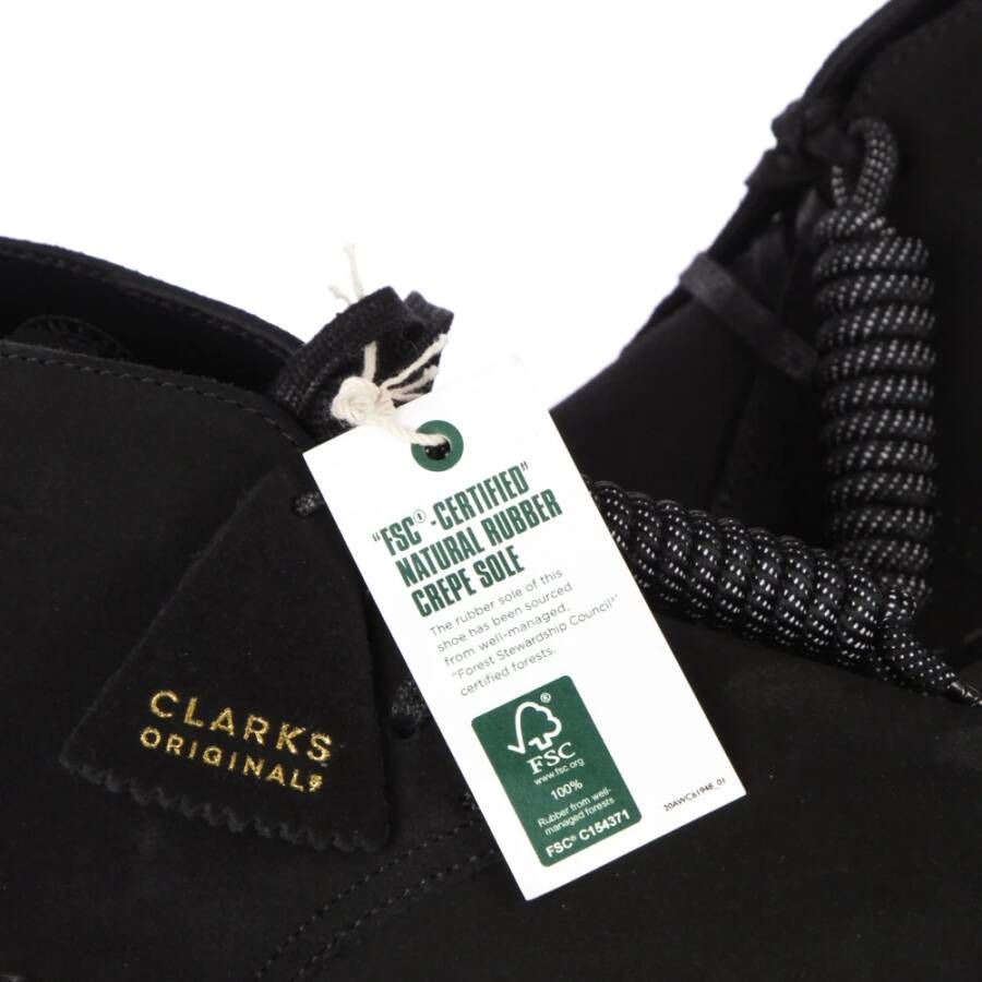Clarks Zwarte Suède Heren Lifestyle Schoen Black Heren