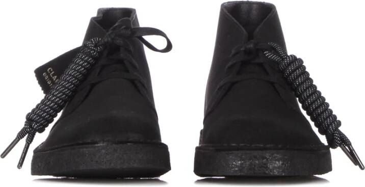 Clarks Zwarte Suède Heren Lifestyle Schoen Black Heren