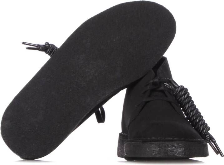 Clarks Zwarte Suède Heren Lifestyle Schoen Black Heren