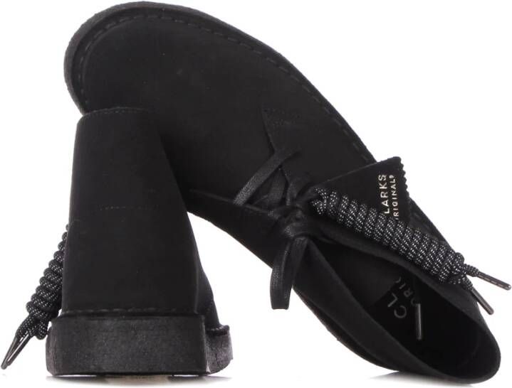 Clarks Zwarte Suède Heren Lifestyle Schoen Black Heren