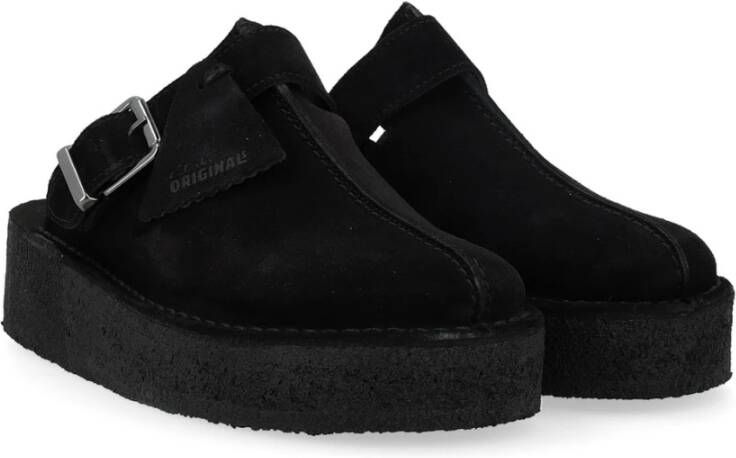 Clarks Zwarte TrekWedge Mule Black Dames