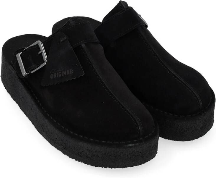 Clarks Zwarte TrekWedge Mule Black Dames