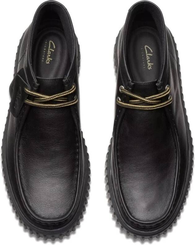 Clarks Zwarte Wallabee Enkellaars voor Mannen Black Heren
