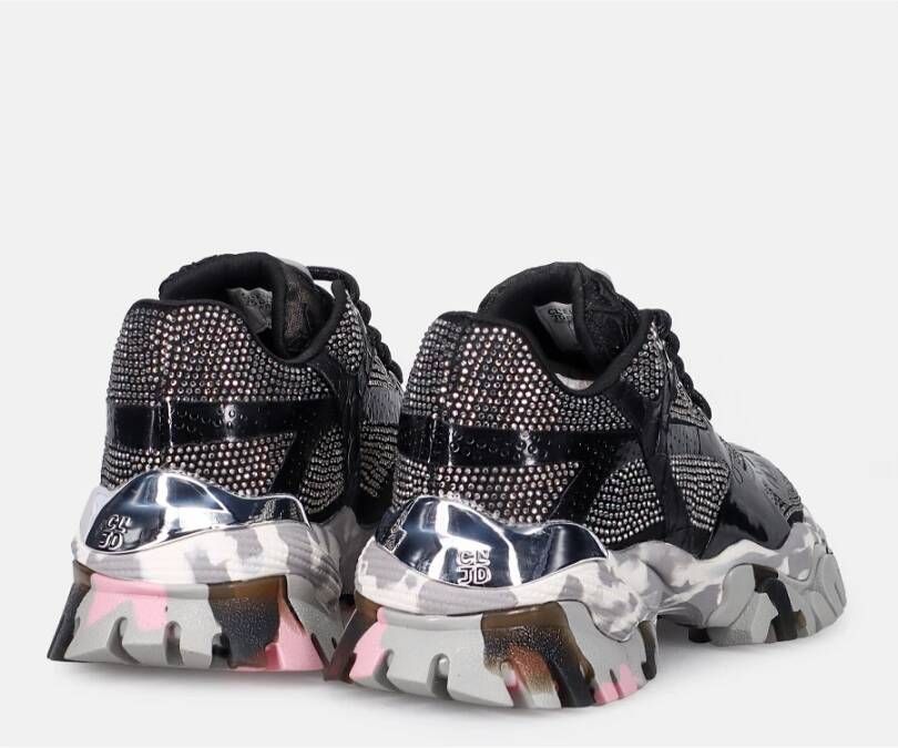 Cljd Zwarte Jewel Sneakers voor dagelijkse avonturen Zwart Dames