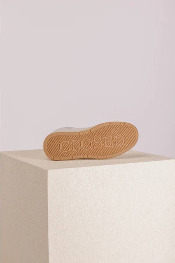 closed Hoge Sneaker met Geperforeerde Details White Dames