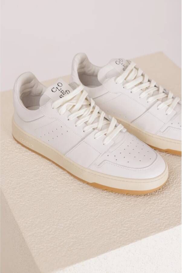 closed Witte geperforeerde sneaker met uitneembare zool White Dames