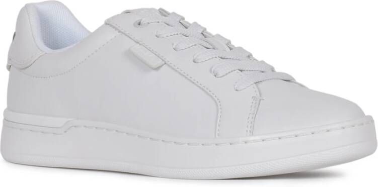 Coach Lowline Leren Sneakers in Optic White Dames