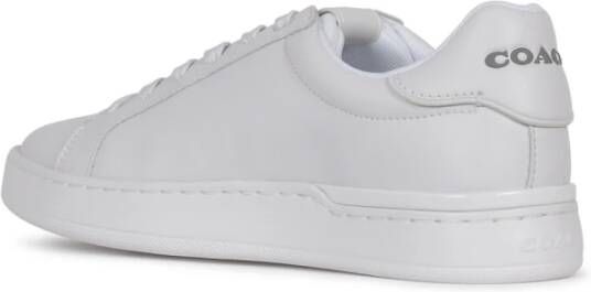 Coach Lowline Leren Sneakers in Optic White Dames
