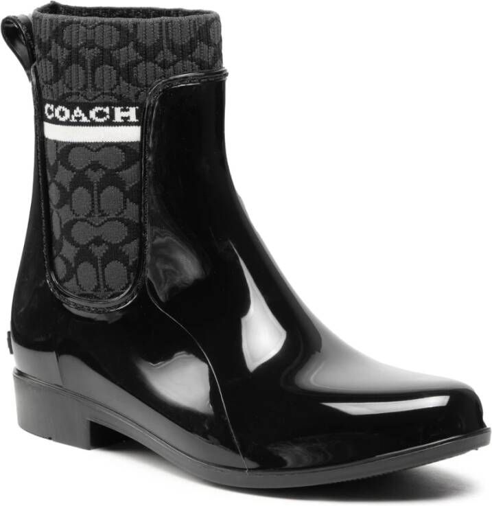 Coach Zwarte Rubber Wellington Laarzen Black Dames