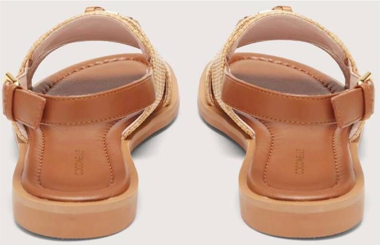 Coccinelle Beige Straw Effect Sandalen Beige Dames