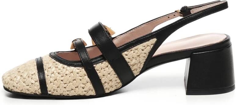 Coccinelle Gesp Sluiting Leren Hak Sandalen