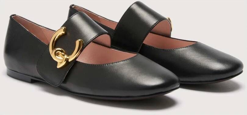 Coccinelle Zwarte ballerina's met C-Me logo detail Black Dames