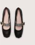 Coccinelle Zwarte Beatriz Ballerina's met Monogramlint Black Dames - Thumbnail 4