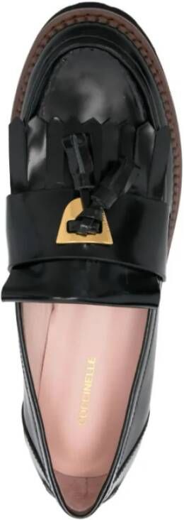 Coccinelle Zwarte leren loafers met kwastjes
