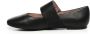 Coccinelle Zwarte Leren Platte Schoenen Logo Detail - Thumbnail 2