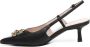 Coccinelle Zwarte leren sandalen met hak - Thumbnail 2