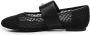 Coccinelle Zwarte Mesh Platte Schoenen met Logo - Thumbnail 3