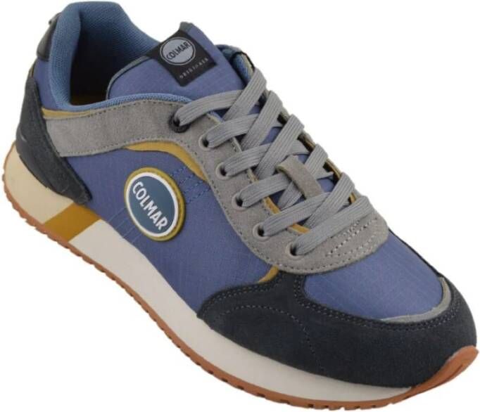 Colmar Blauwe Platte Sneakers met Iconisch Logo Blauw Heren