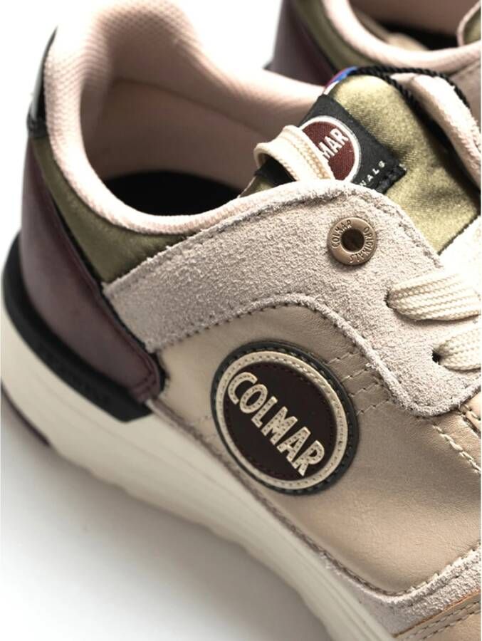Colmar Sneakers met ronde neus en 3D-logo Beige Dames