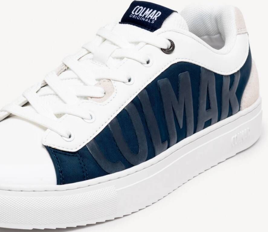 Colmar Witte Sneakers met Nylon en Leren Details