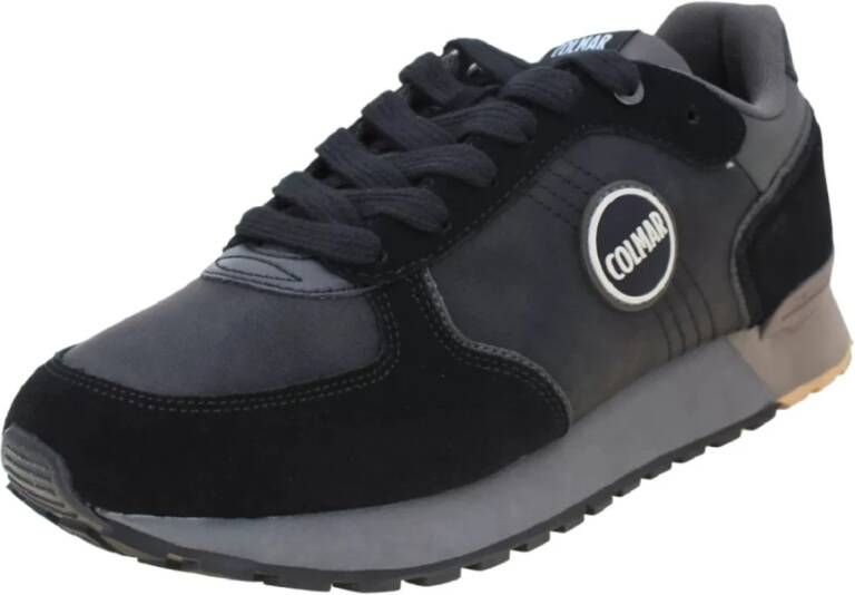 Colmar Zwarte Sneakers Travis Boost Vintage Effect Black Heren