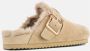 Colors of California Beige Suède Muiltjes met Nepbont Beige Dames - Thumbnail 5