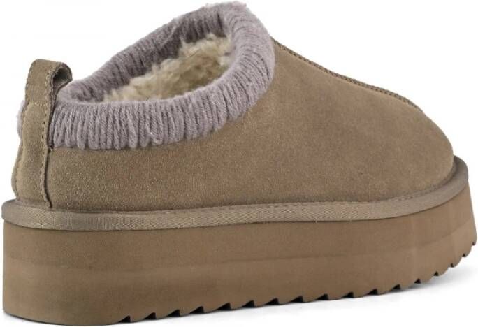 Colors of California Eggy Platform Laars met Stiksels Vrouwen Brown Dames