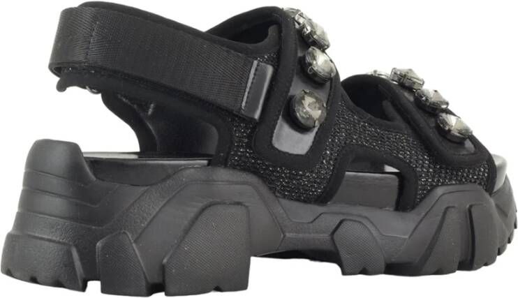 Colors of California Kinderen Lage Sandalen met Strass Black Dames