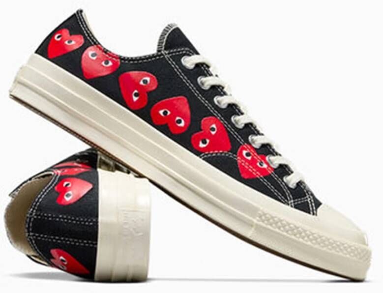 Comme des Garçons Chuck 70 Multi Heart Sneakers Black Heren