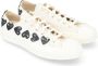 Comme des Garçons Play Beige Sneaker met Zwarte Harten White Heren - Thumbnail 4