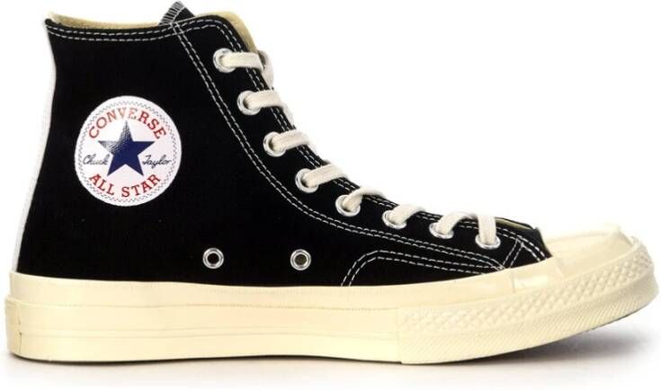 Comme des Garçons Play Big Heart High Top Sneakers Zwart Heren