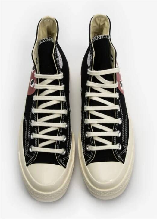 Comme des Garçons Play Big Heart High Top Sneakers Zwart Heren