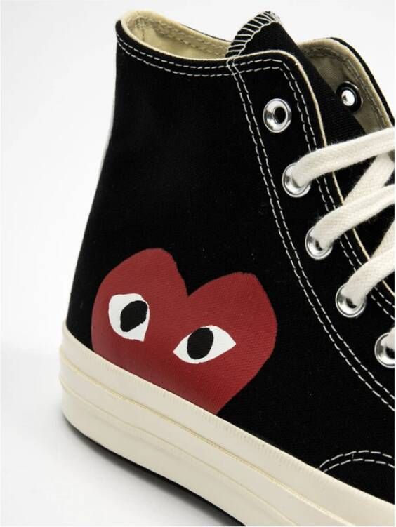 Comme des Garçons Play Big Heart High Top Sneakers Zwart Heren