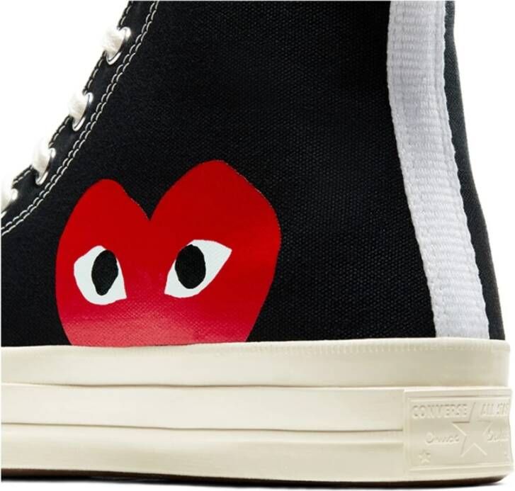 Comme des Garçons Play Big Heart High Top Sneakers Zwart Heren