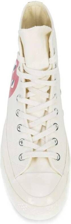 Comme des Garçons Play Grote Hart High Top Sneakers White Heren - Foto 4