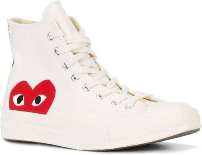 Comme des Garçons Play Grote Hart High Top Sneakers White Heren - Foto 6