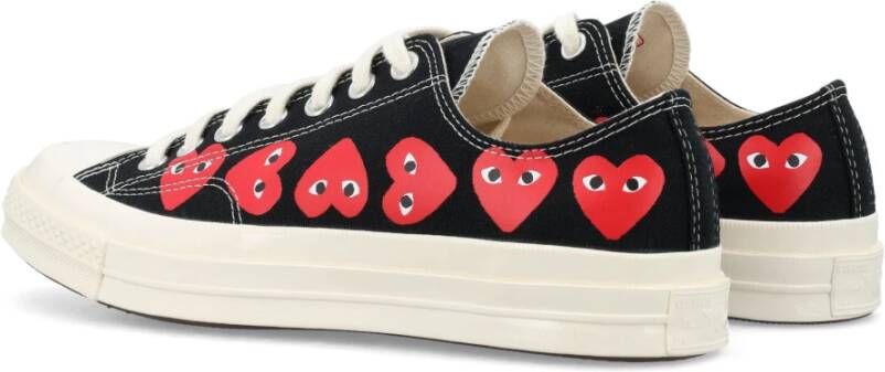 Comme des Garçons Play Black Heart Print Low Top Sneakers