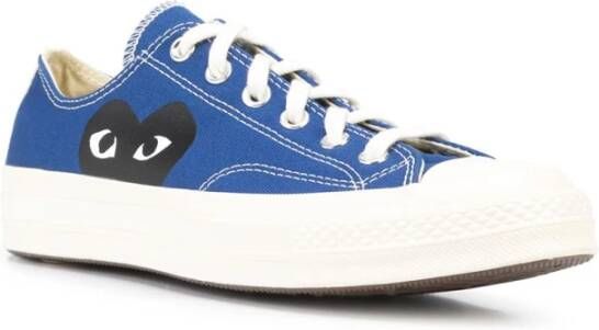 Comme des Garçons Play Blauwe Sneakers Stijlvolle Unisex Schoenen Blue Dames