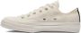 Comme des Garçons Play Canvas Heart Sneakers met Contrasterende Hiel White Heren - Thumbnail 4