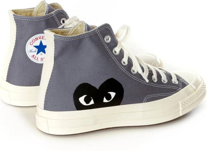 Comme des Garçons Play Chuck Taylor 1970s High Canvas Sneaker Gray Heren