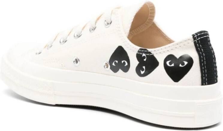 Comme des Garçons Play Heart Print Canvas Sneakers