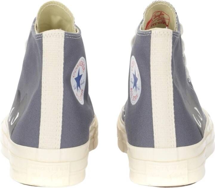 Comme des Garçons Play Hoge top sneakers met zwart hart Grijs Unisex