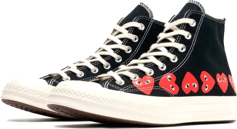 Comme des Garçons Play Multi Heart Hi Top Sneakers Black Dames