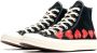 Comme des Garçons Zwarte Canvas Hart Print Sneakers Black - Thumbnail 6