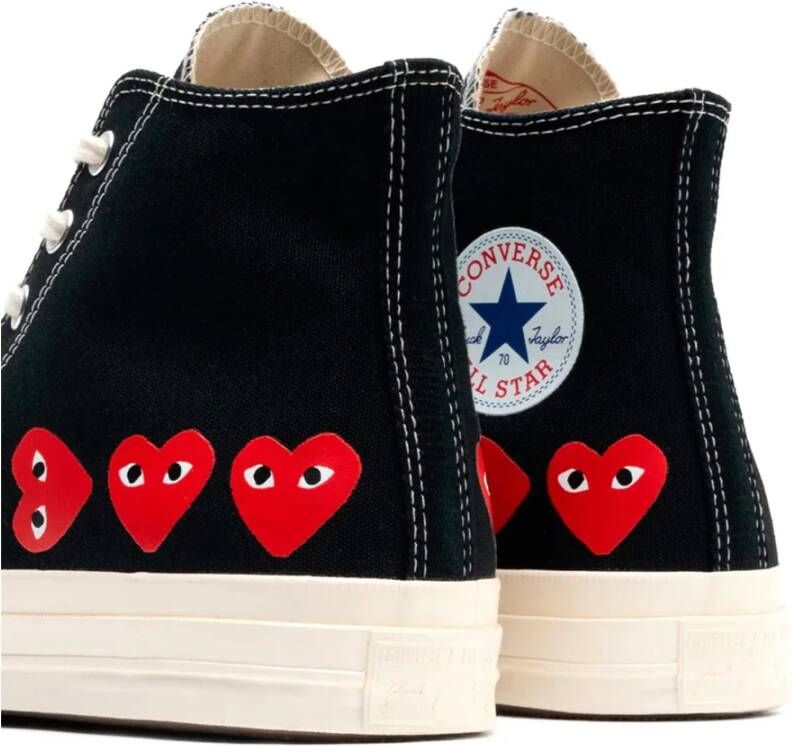 Comme des Garçons Play Multi Heart Hi Top Sneakers Black Dames