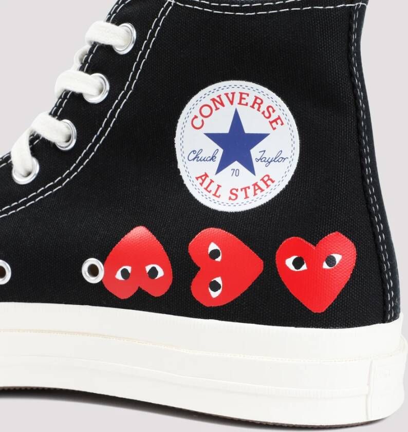 Comme des Garçons Play Multi Heart Hi Top Sneakers Black Dames