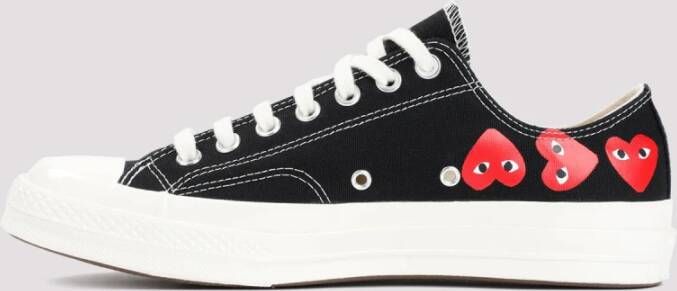 Comme des Garçons Play Zwarte Hart Lage Sneakers Black Dames